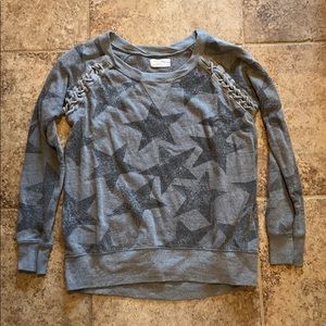 star sweatshirt with laces